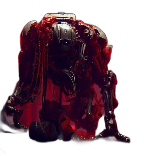 robot, creature, crown, mask transparent PNG cut-out