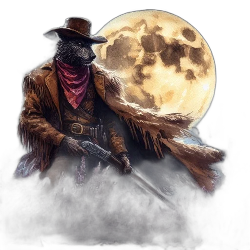 jacket, mask, staff, weapon transparent PNG cut-out