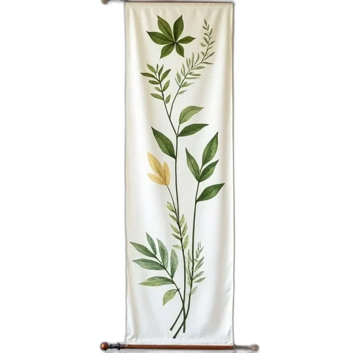staff, long, vertical, banner transparent PNG cut-out