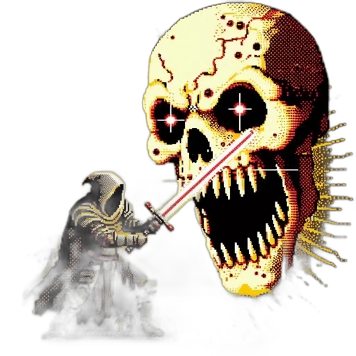 weapon, staff, creature, mask transparent PNG cut-out