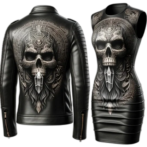 jacket, cyberpunk, two, garments transparent PNG cut-out