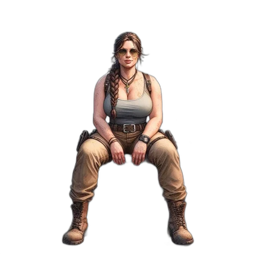staff, weapon, face, jacket transparent PNG cut-out