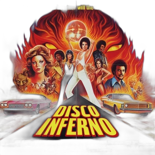 fire, movie, poster, disco transparent PNG cut-out