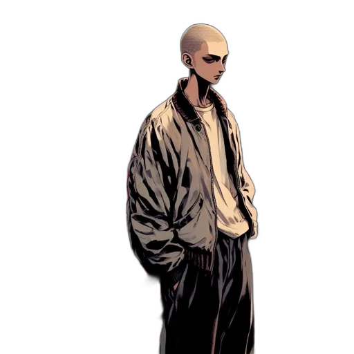 jacket, staff, robot, mask transparent PNG cut-out