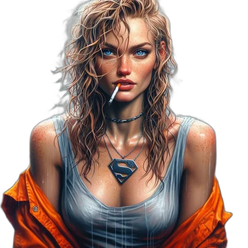 dress, face, jewelry, jacket transparent PNG cut-out