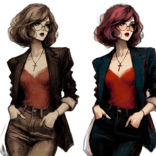 jacket, concept art, comic book art, watercolor transparent PNG cut-out