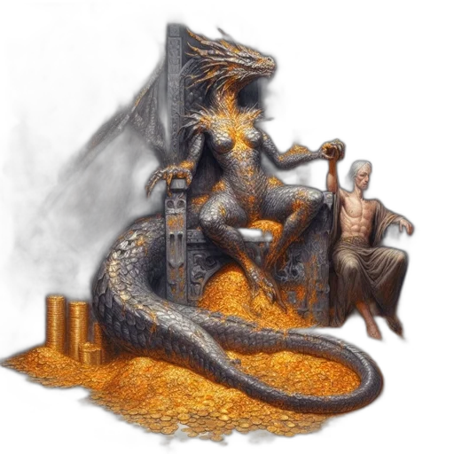 dragon, creature, sword, concept art transparent PNG cut-out
