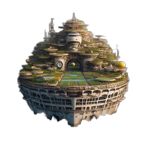 building, crown, hat, 3d render transparent PNG cut-out