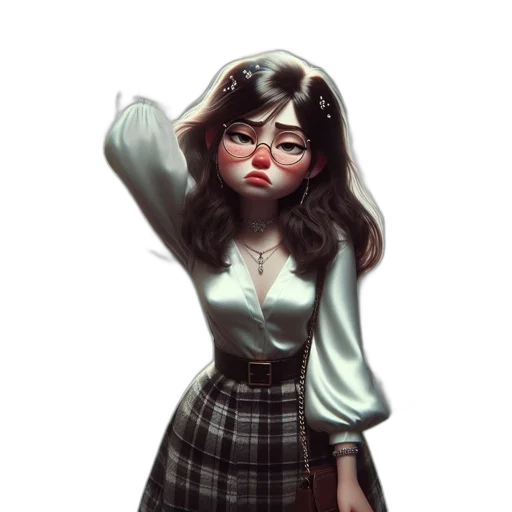 dress, face, jacket, concept art transparent PNG cut-out