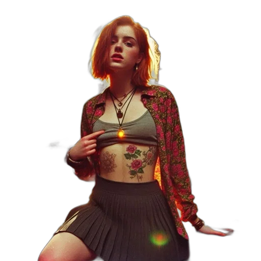 dress, jacket, jewelry, concept art transparent PNG cut-out