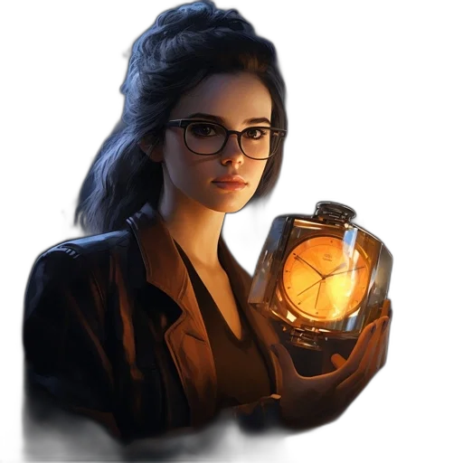 jacket, staff, weapon, face transparent PNG cut-out
