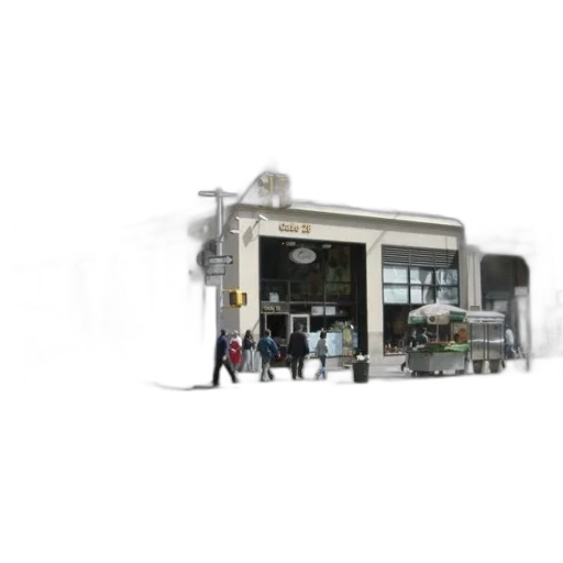 building, staff, food, 3d render transparent PNG cut-out