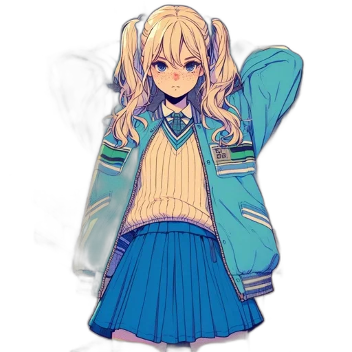 jacket, staff, dress, creature transparent PNG cut-out
