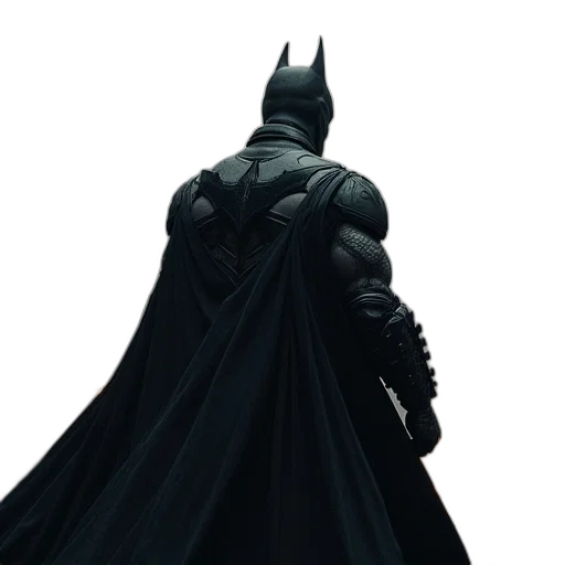 concept art, 3d render, comic book art, batman transparent PNG cut-out