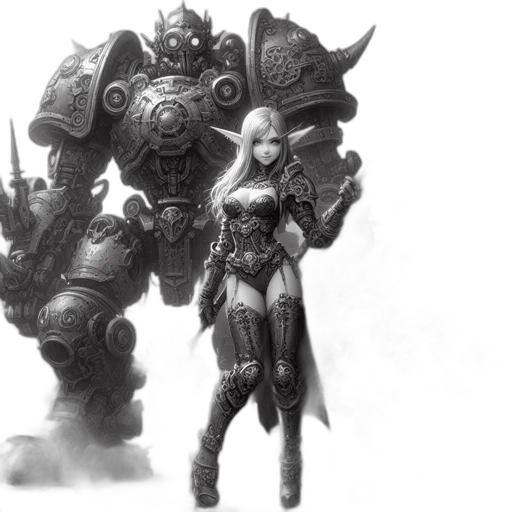 robot, weapon, concept art, fantasy art transparent PNG cut-out