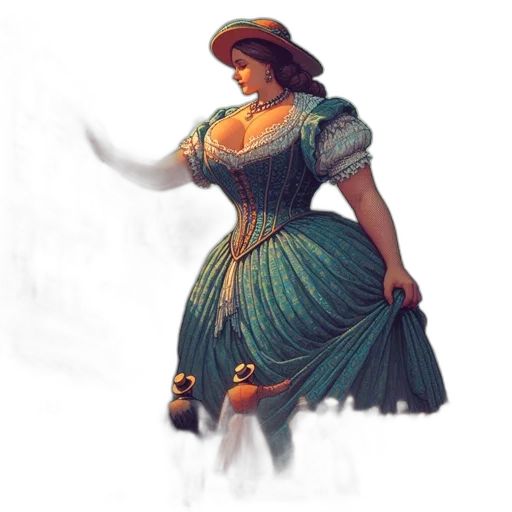 dress, staff, hat, crown transparent PNG cut-out