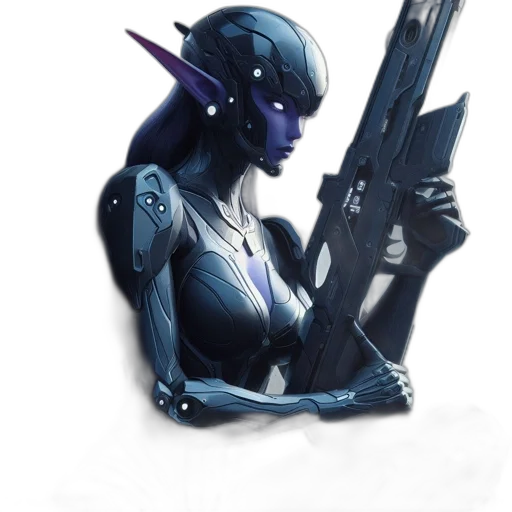 robot, weapon, staff, sword transparent PNG cut-out
