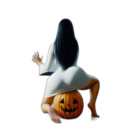 creature, hair, dress, mask transparent PNG cut-out