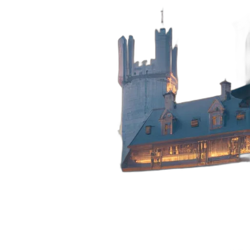 crown, building, dragon, robot transparent PNG cut-out