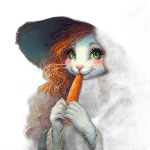 hat, staff, animal, creature transparent PNG cut-out