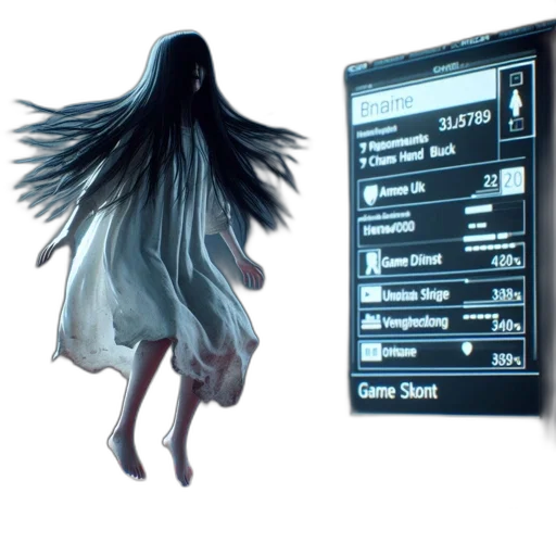 creature, hair, dress, mask transparent PNG cut-out