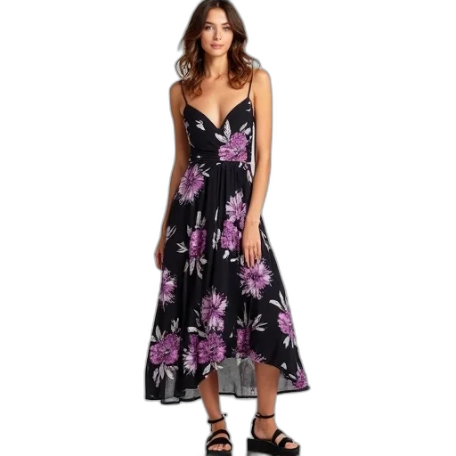 dress, dark, woman, wearing transparent PNG cut-out