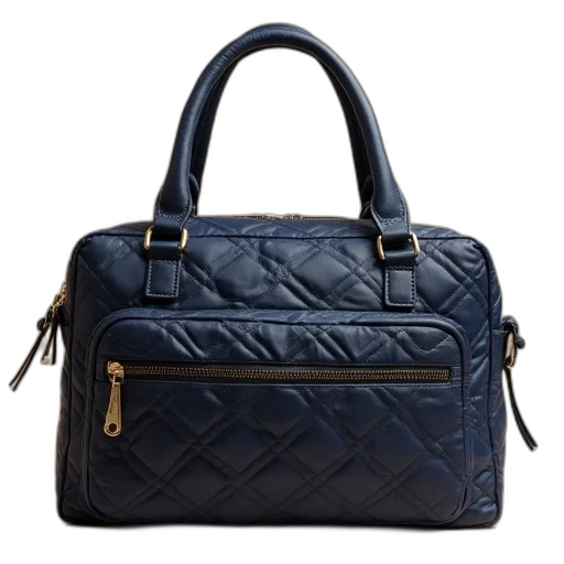 front, quilted, carry, zippered transparent PNG cut-out