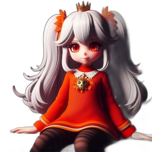 crown, staff, creature, robot transparent PNG cut-out