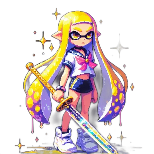 staff, weapon, sword, pixel art transparent PNG cut-out