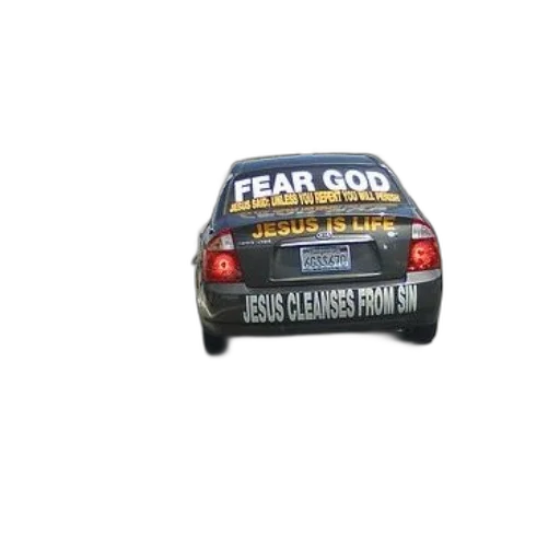 car, 3d render, religious, messages transparent PNG cut-out