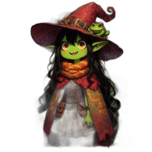 staff, hat, mask, creature transparent PNG cut-out