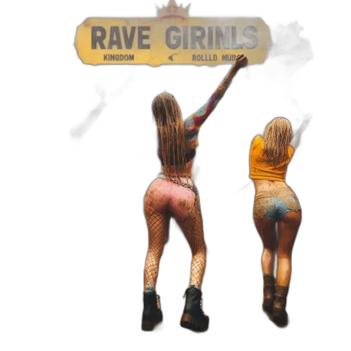 concept art, 3d render, pixel art, neon lights transparent PNG cut-out