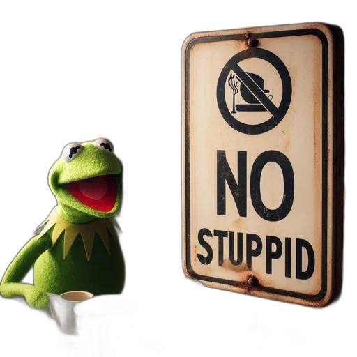 staff, kermit, frog, stands transparent PNG cut-out