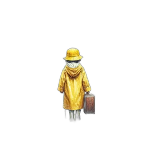 staff, robot, hat, jacket transparent PNG cut-out