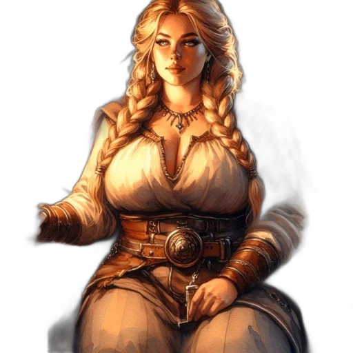 dress, staff, dragon, fantasy art transparent PNG cut-out