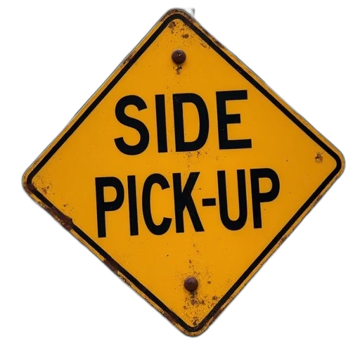 car, curbside, pick, sign transparent PNG cut-out