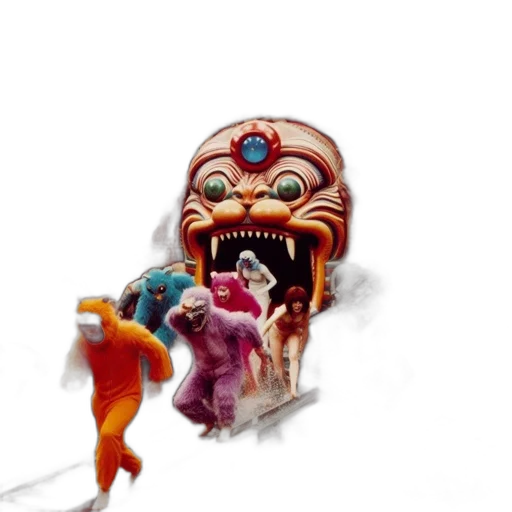mask, staff, creature, concept art transparent PNG cut-out
