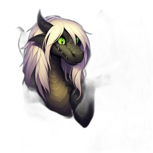dragon, creature, mask, hair transparent PNG cut-out