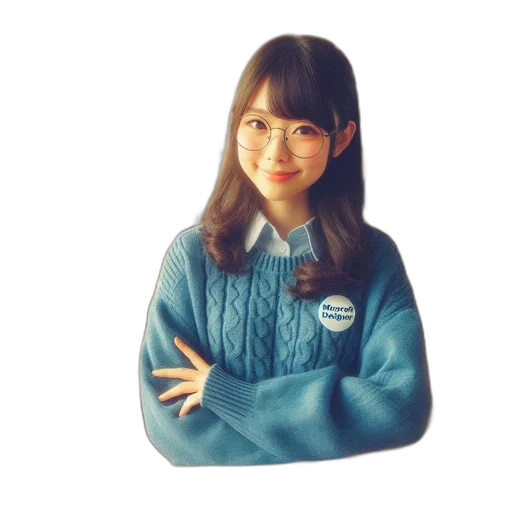 jacket, staff, face, creature transparent PNG cut-out