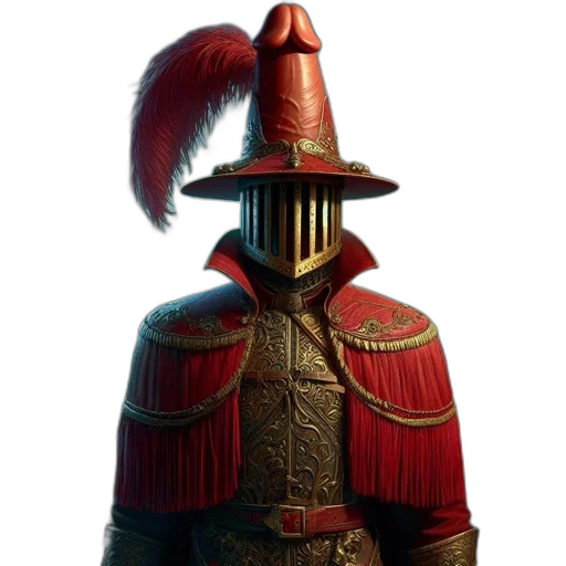 staff, hat, mask, sword transparent PNG cut-out