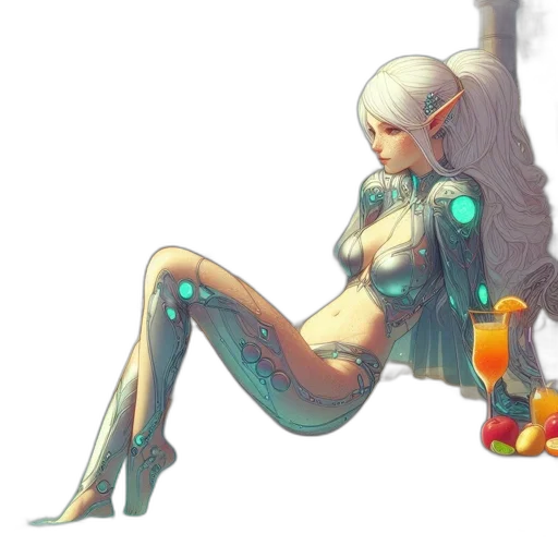 robot, concept art, fantasy art, cyberpunk transparent PNG cut-out