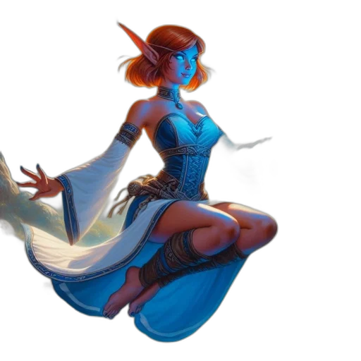 dress, staff, concept art, fantasy art transparent PNG cut-out