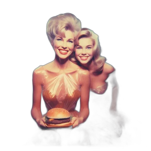 food, photorealistic, concept art, vaporwave transparent PNG cut-out