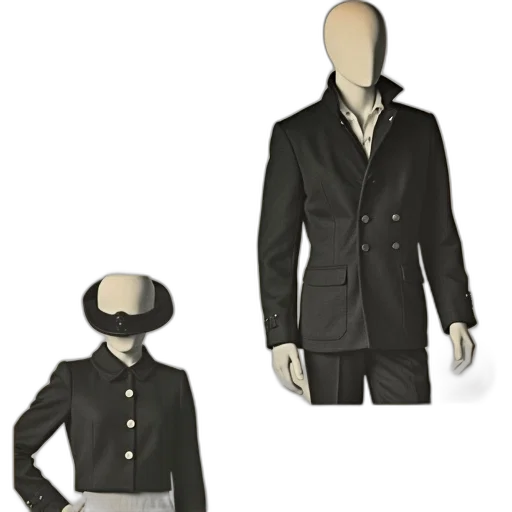 jacket, concept art, monochrome, earth tones transparent PNG cut-out