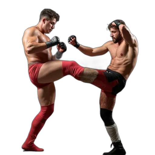 wrestler, kicks, another, wrestlers transparent PNG cut-out