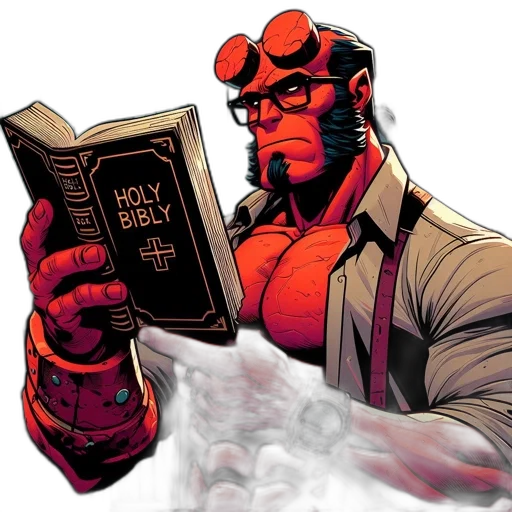 comic book art, concept art, red, atypical transparent PNG cut-out