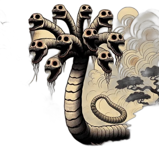 dragon, creature, mask, weapon transparent PNG cut-out