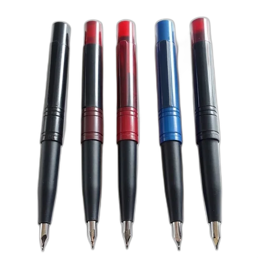 photorealistic, set, six, pens transparent PNG cut-out