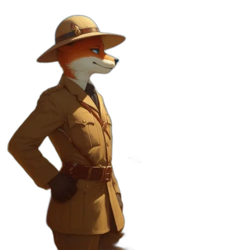 hat, jacket, staff, animal transparent PNG cut-out
