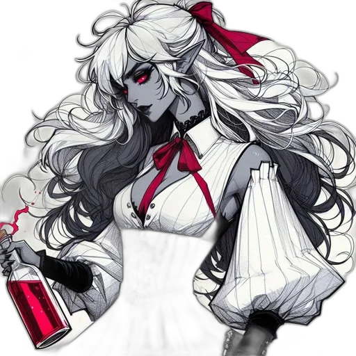 dress, bottle, staff, pixel art transparent PNG cut-out